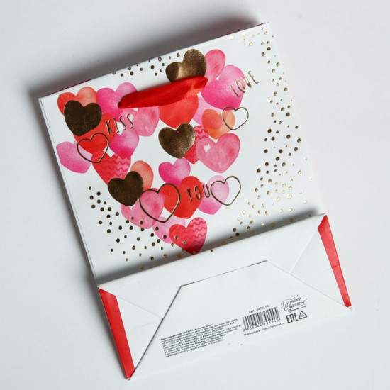 Пакет подарочный «I love you»