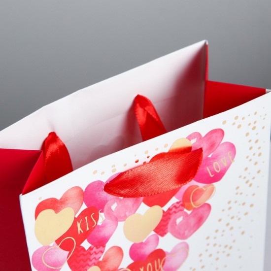 Пакет подарочный «I love you»