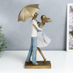 Статуэтка «Влюблённая пара под зонтом» - Фото 2