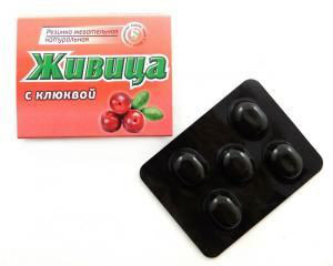 Смолка жевательная с клюквой