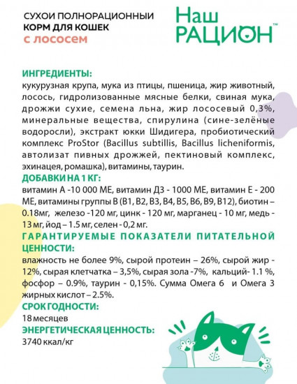 Корм для кошек с лососем