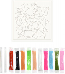 Фреска из цветного песка «Лисичка» - Фото 2