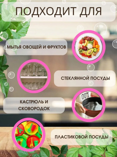Средство для мытья посуды «Малина»