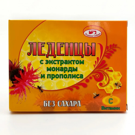 Леденцы без сахара с экстрактом монарды и прополиса