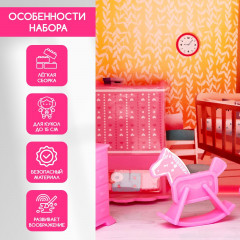 Дом кукольный с мебелью и аксессуарами - Фото 5