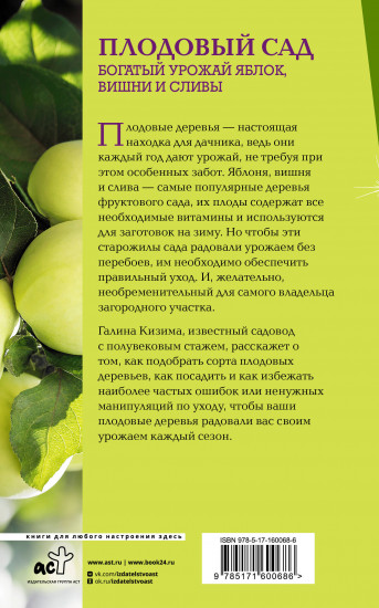 Плодовый сад. Богатый урожай яблок, вишни и сливы
