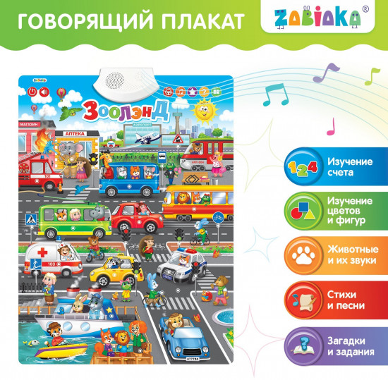 Плакат говорящий «Зоолэнд»