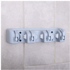 Держатель для уборочного инвентаря с крючками - Фото 2