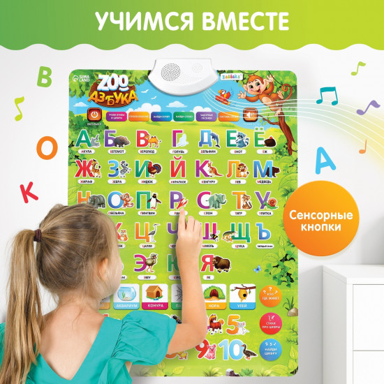 Плакат обучающий «ZOO-Азбука»