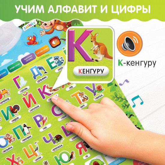 Плакат обучающий «ZOO-Азбука»