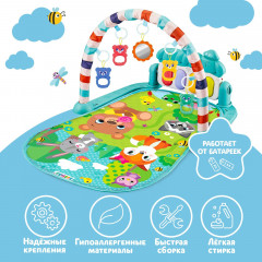 Коврик музыкальный «Милые зверята» - Фото 3