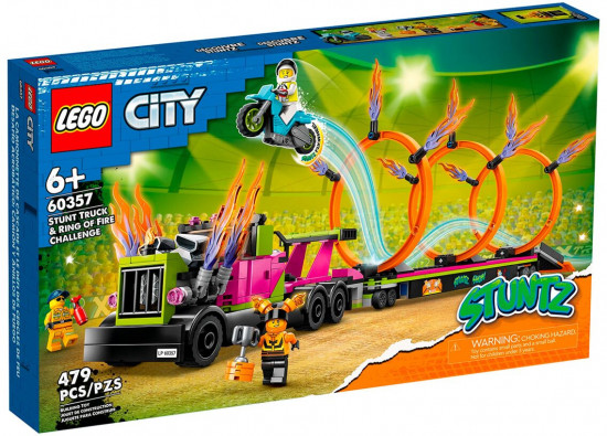 Конструктор LEGO® 60357 Трюковый грузовик и огненное кольцо