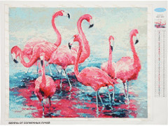 Мозаика алмазная «Розовые фламинго» - Фото 1