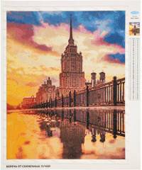 Мозаика алмазная «Сталинская высотка, гостиница «Украина» - Фото 1