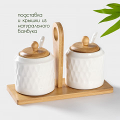 Набор банок для сыпучих продуктов с крышками и ложками «Герда» - Фото 2