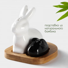 Набор для специй на подставке «Зайцы» - Фото 2