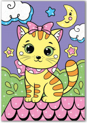 Набор для творчества. Раскраска с блестками «Киса» - Фото 3