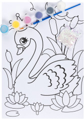Набор для творчества. Раскраска с блестками «Лебедь» - Фото 3