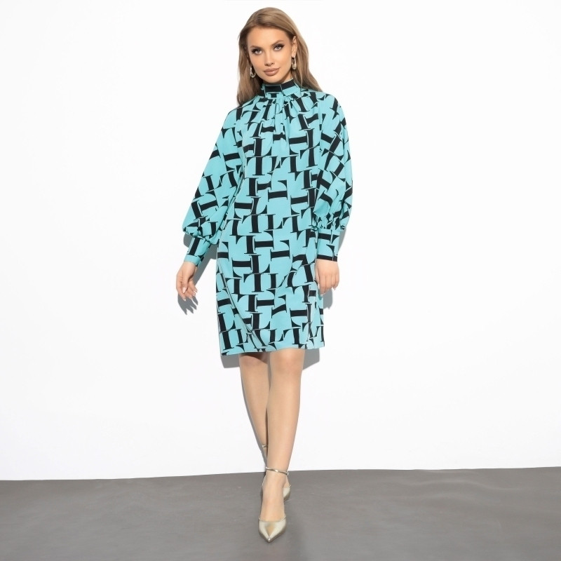 Платье женское «Леди элегант, mint black», мятный, 42RU — Charutti