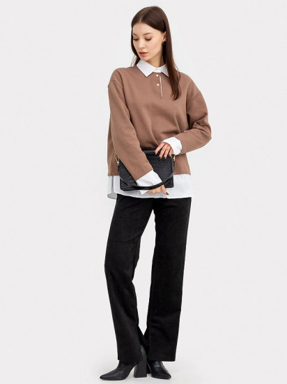 Джемпер c имитацией рубашки женский