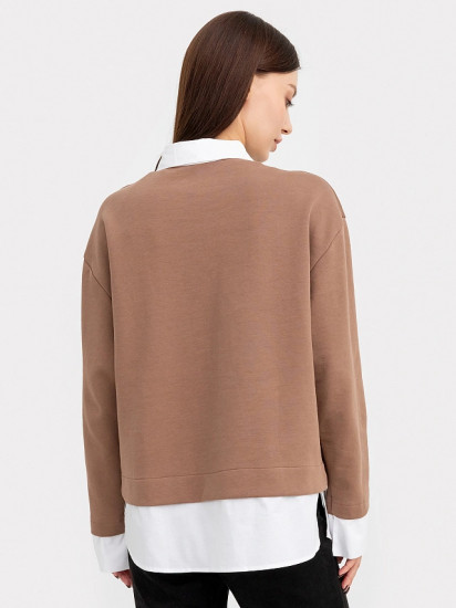 Джемпер c имитацией рубашки женский