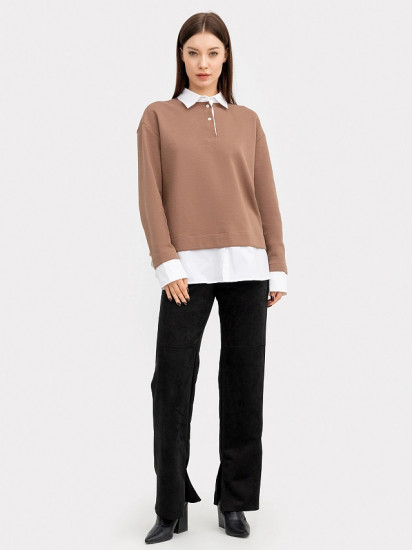 Джемпер c имитацией рубашки женский