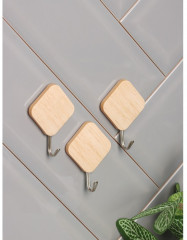 Крючки самоклеящиеся «Деревянные ромбы» - Фото 1