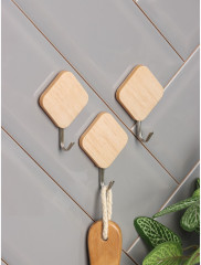 Крючки самоклеящиеся «Деревянные ромбы» - Фото 3