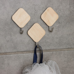 Крючки самоклеящиеся «Деревянные ромбы» - Фото 7