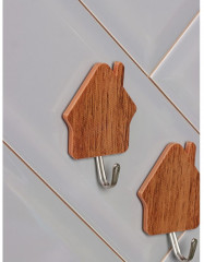 Крючки самоклеящиеся «Деревянные домики» - Фото 2