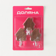 Крючки самоклеящиеся «Деревянные домики» - Фото 4