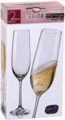 Набор бокалов для шампанского «Снежинки» (190 мл, 2 шт) - Фото 1