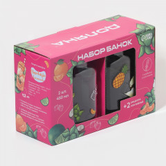 Набор банок с крышками и трубочками «Летняя прохлада» - Фото 8