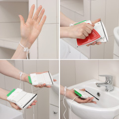 Щётка для мытья окон с двух сторон магнитная с водосгоном и скребком - Фото 3