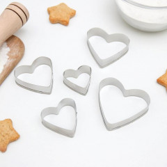 Набор форм для вырезания печенья «Сердечко» - Фото 1
