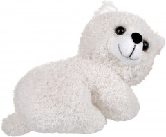 Игрушка мягкая «Щенок белого арктического шпица в корзинке» - Фото 2
