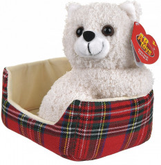 Игрушка мягкая «Щенок белого арктического шпица в корзинке» - Фото 5