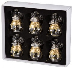 Елочное украшение «Ангел» (6 шт) золотой - Фото 1