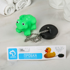 Пробка для ванны с игрушкой «Лягушка» - Фото 1