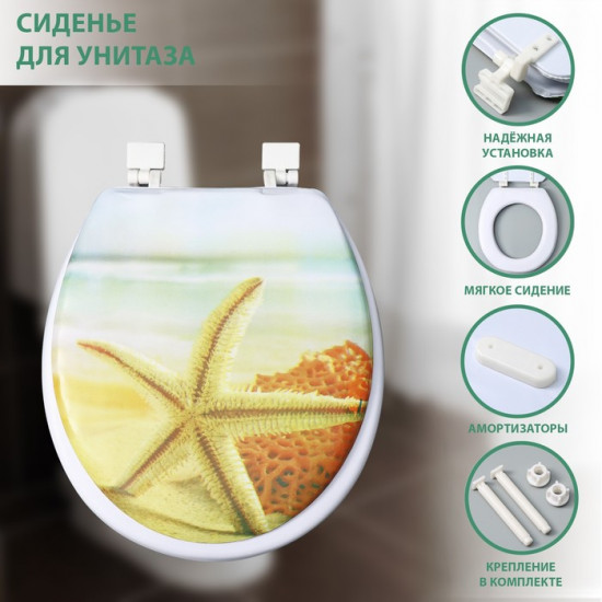 Сиденье для унитаза «Пляж со звездой»