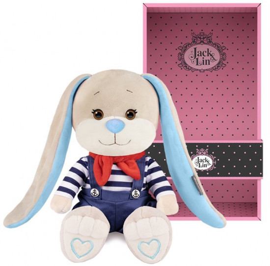 Игрушка мягкая «Зайчик Жак матрос в комбезе»