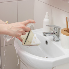 Щётка для мытья окон с двух сторон магнитная с водосгоном - Фото 4