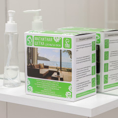 Щётка для мытья окон с двух сторон магнитная с водосгоном - Фото 6