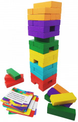 Игра настольная «Башня цветная с карточками-заданиями» - Фото 1