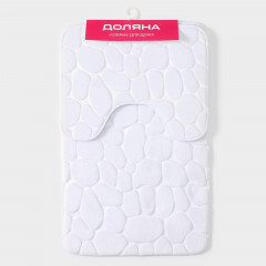 Набор ковриков для ванной и туалета «Галька» - Фото 5