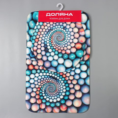 Набор ковриков для ванной и туалета «Каменные завитки» - Фото 5