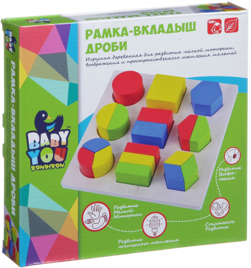 Игра деревянная развивающая «Дроби»