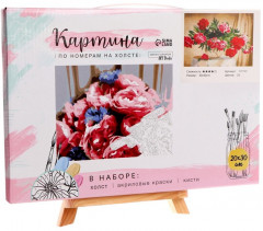 Картина по номерам «Букет в стеклянной вазе» - Фото 2