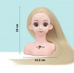 Кукла-манекен для создания причёсок Мини, блонд - Фото 1