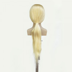 Манекен-голова с плечами, 100% натуральный, блонд, 55-65 см, смуглая - Фото 4